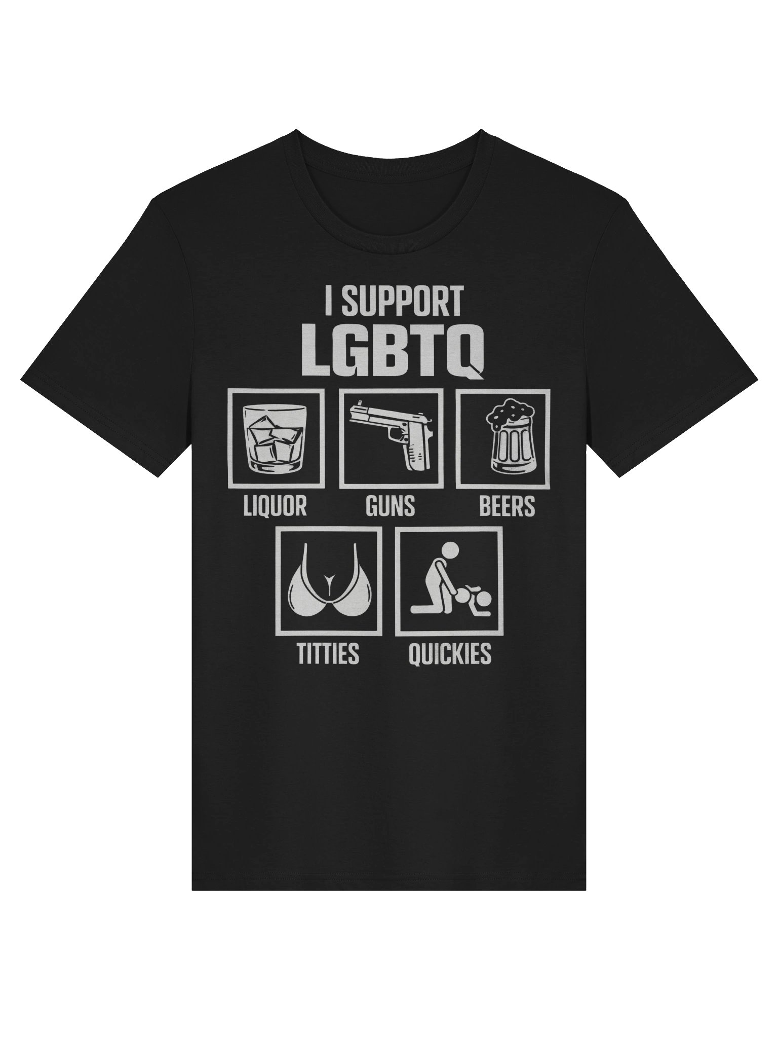 I SUPPORT LGBTQ — Bold Icon Unisex Tee product image (3)