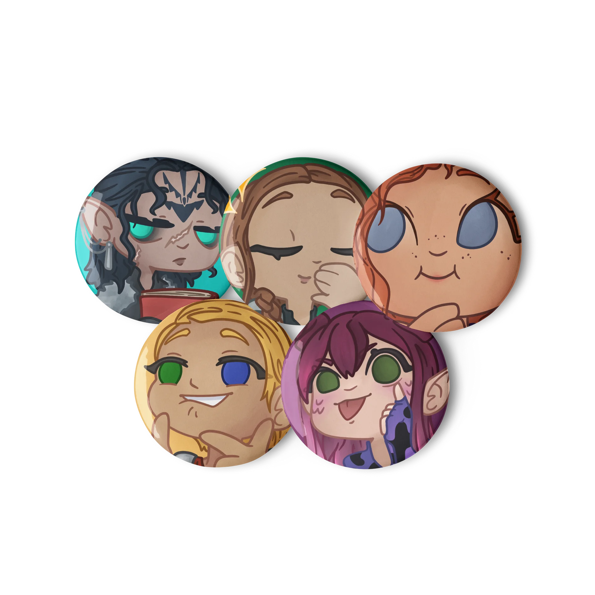 Femme Fatales Emote Pin Buttons product image (4)