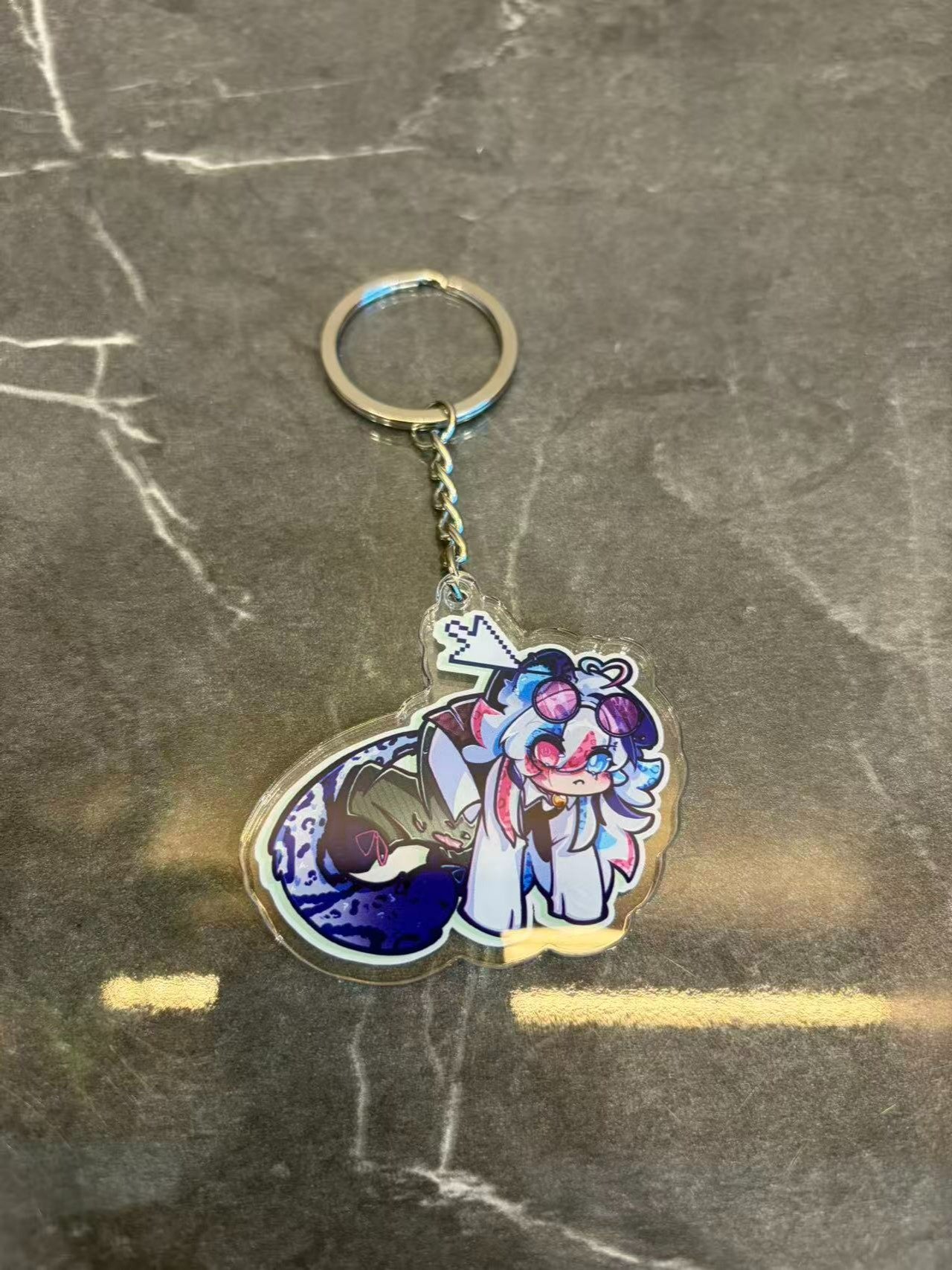 PRE ORDER - MYKIENEAR '8 BIT BUDDY'- Custom Shape Acrylic Keychain product image (1)