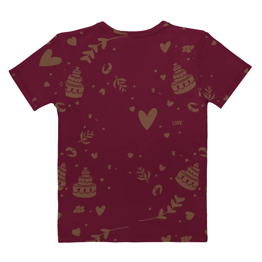 All-Over Print Women’s Cotton Crew Neck T-Shirt product image (6)