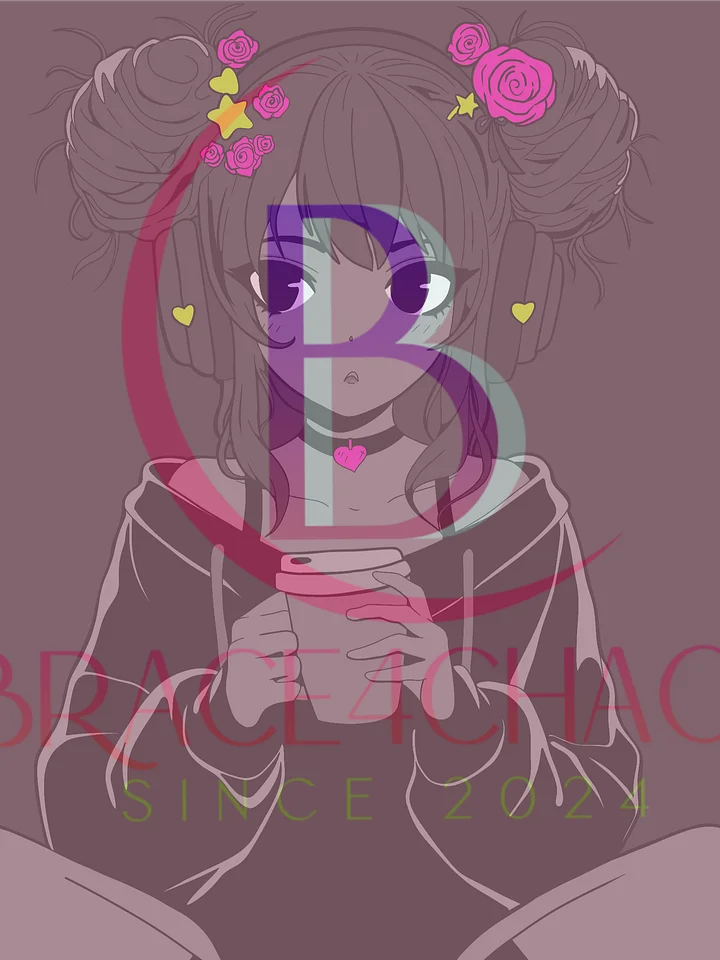 Esther: Space Bun Coffee Anime Girl Original By Brace4Chaos product image (1)