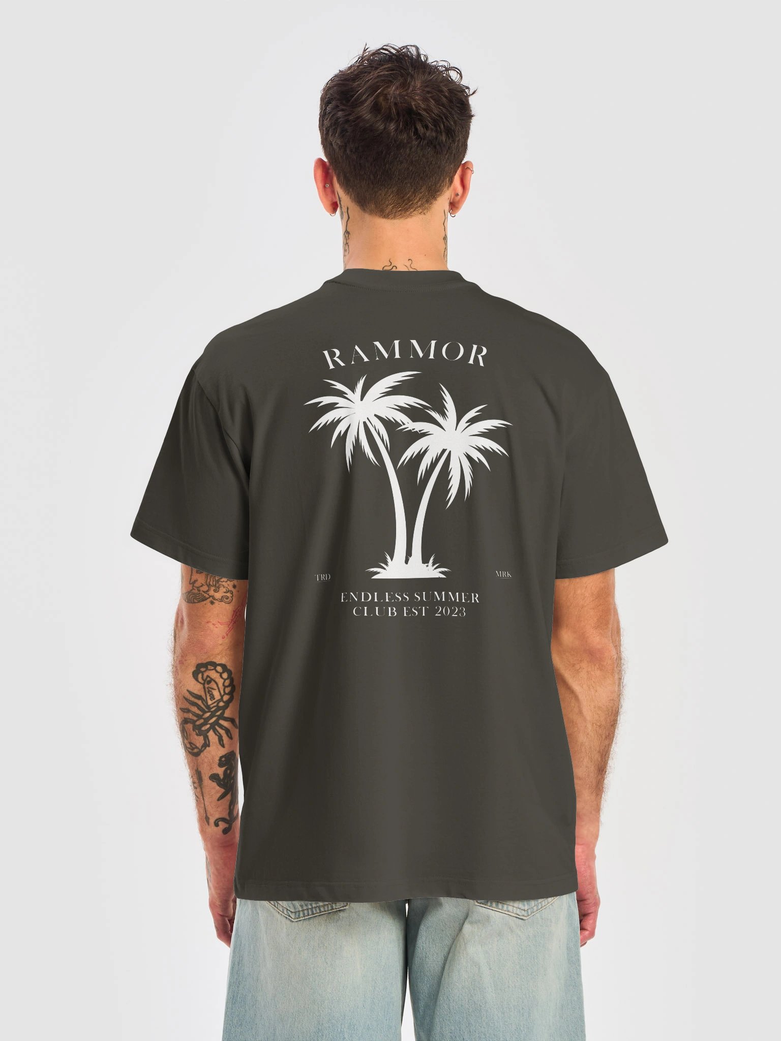 Palm Trees Oversized Tee Vintage Black product image (6)