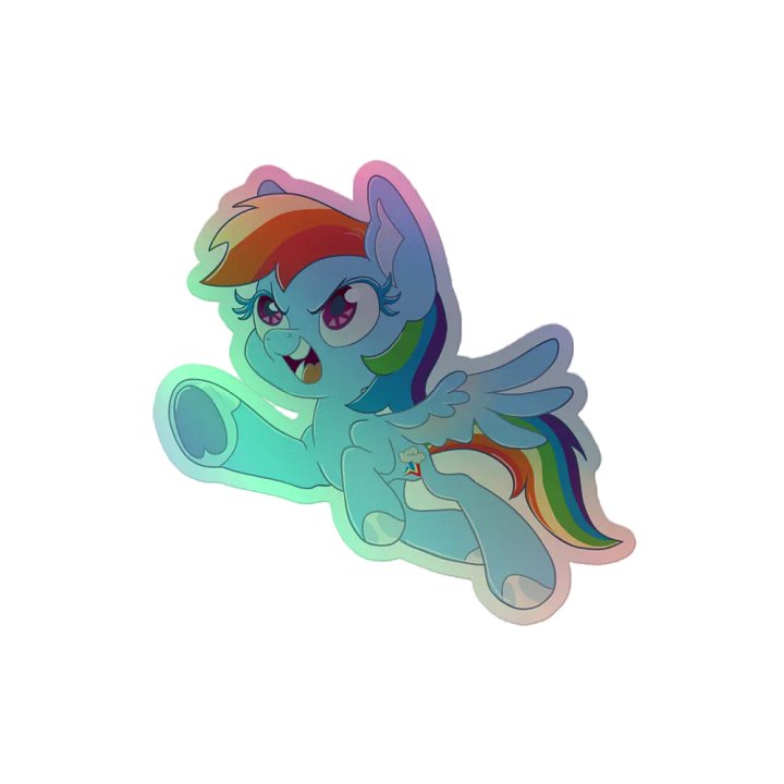 Rainbow Dash holographic sticker product image (2)