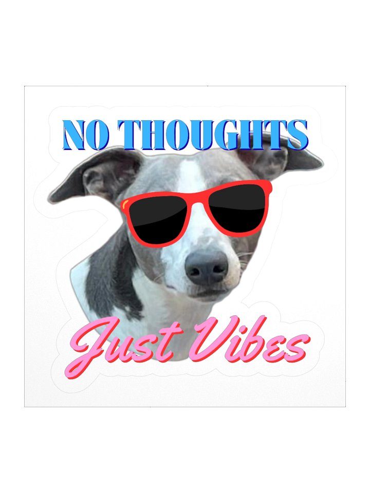 "No Thoughts, Just Vibes" Hervey sticker product image (1)