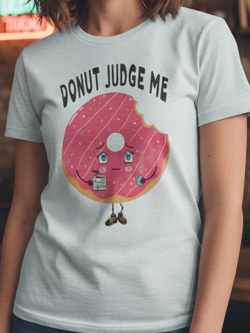 Donut Judge Me – Funny Donut Graphic T-Shirt product image (1)