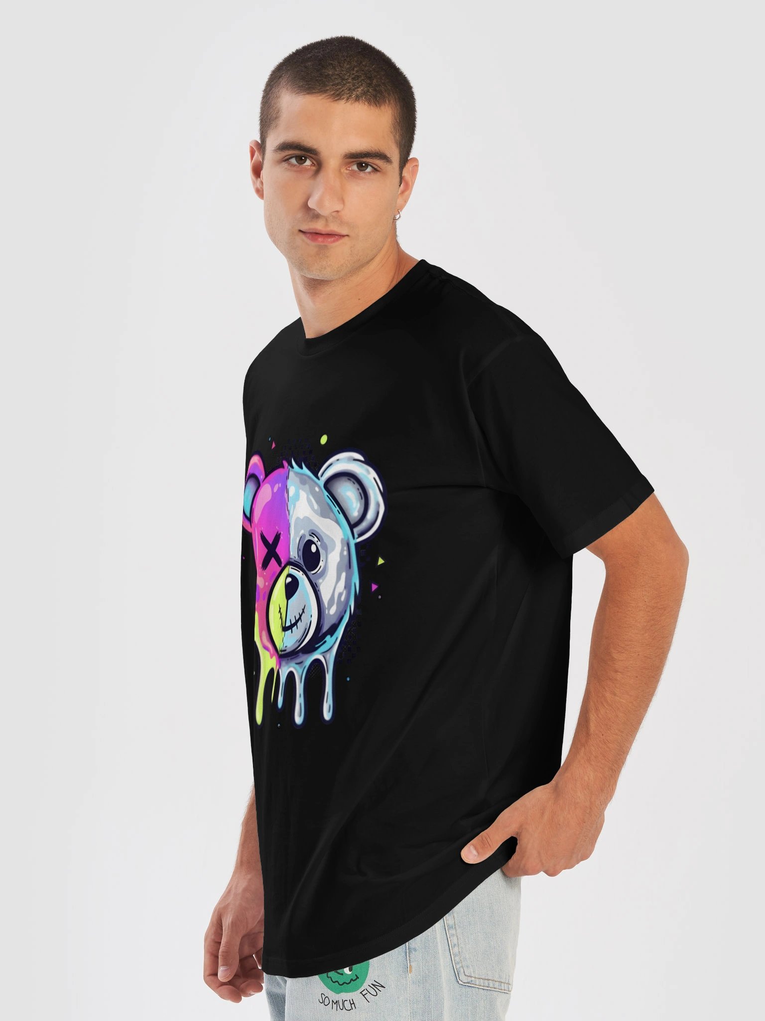 Glitch Bear Split Graphic Tee product image (3)