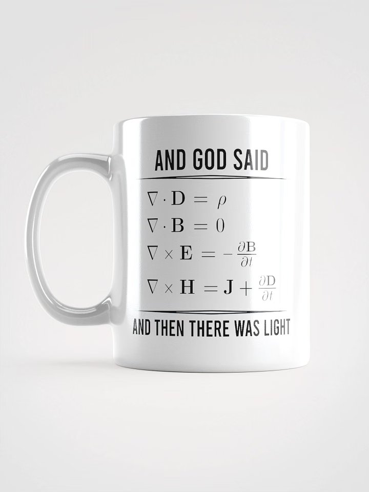 Maxwell Equations ceramic mug, durable, microwave and dishwasher safe, multiple sizes