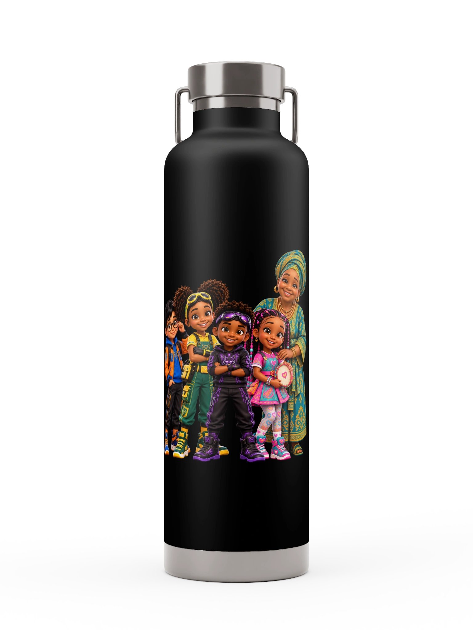 Colorful Cartoon Family Duo Bottle Art product image (13)