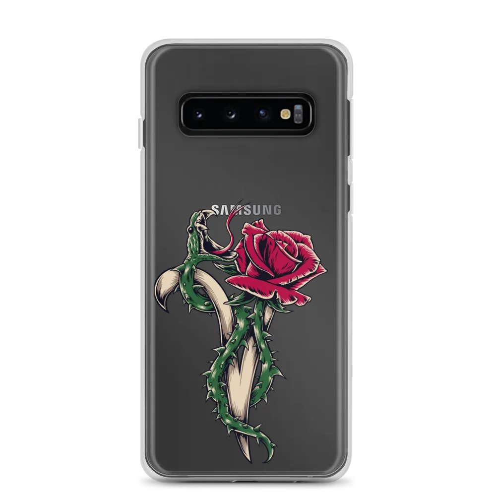 Red V-Rose Clear Samsung Phone Case product image (1)