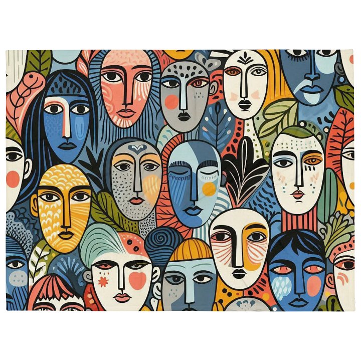 Faces Art Blanket product image (1)