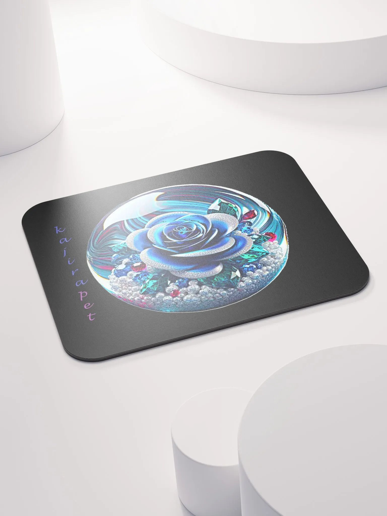Blue Rose Marble Mousepad product image (4)