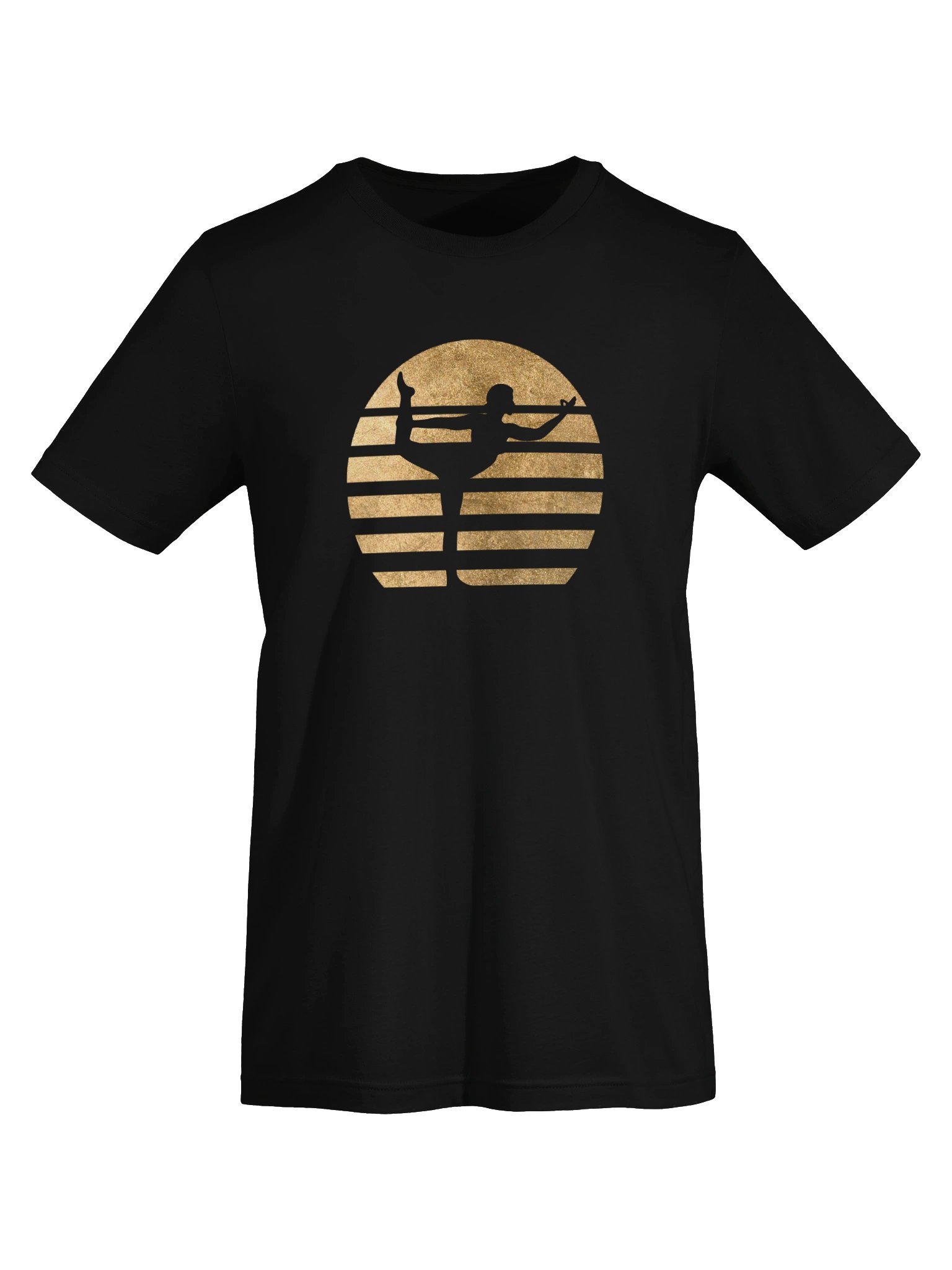 Gold Yoga Pose Silhouette Tee product image (5)