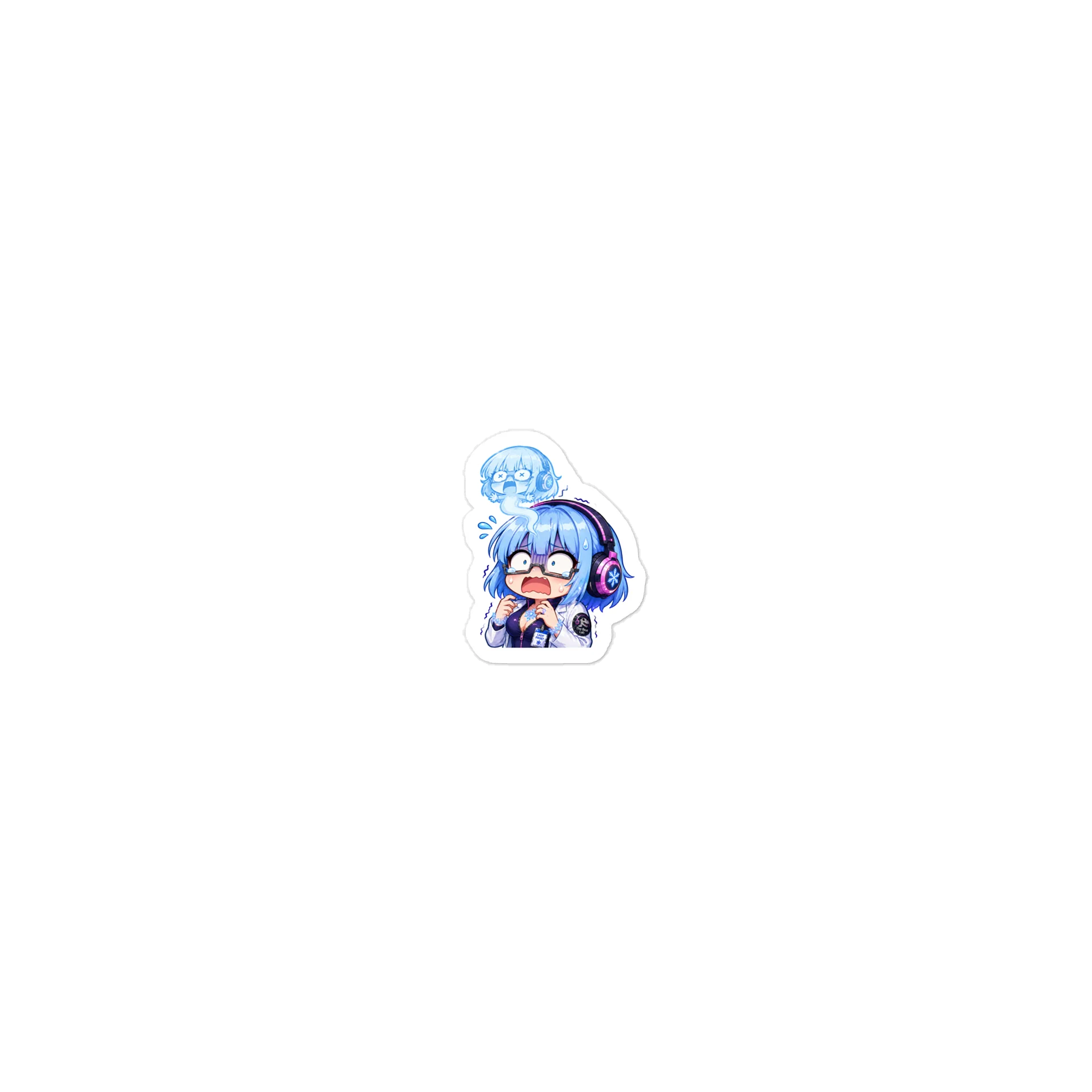 Lady Frost Scared Ghost Emote - Die Cut Sticker product image (2)
