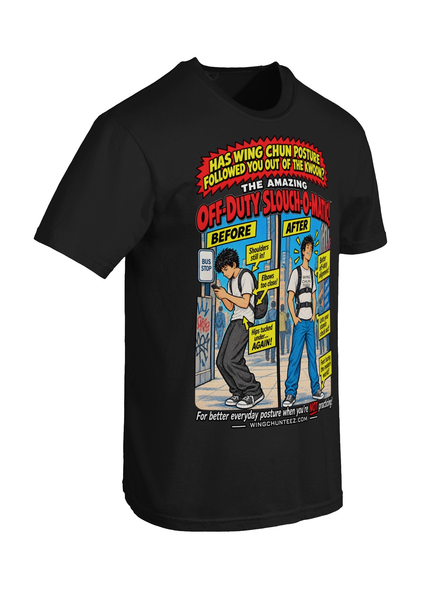 Off-Duty Slouch-O-Matic Before/After Comic Tee product image (2)