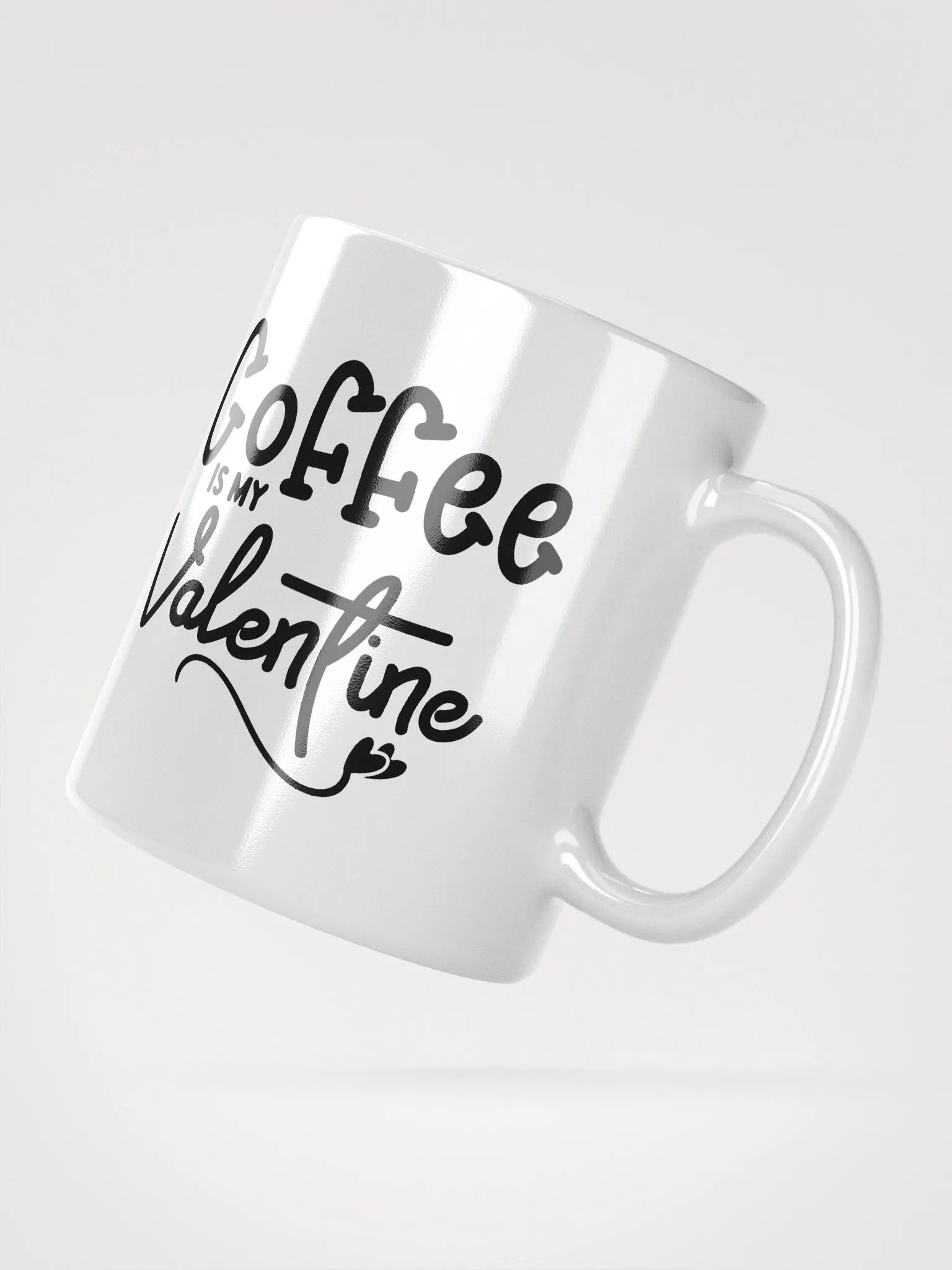 Coffee Is My Valentine White Glossy Mug product image (2)