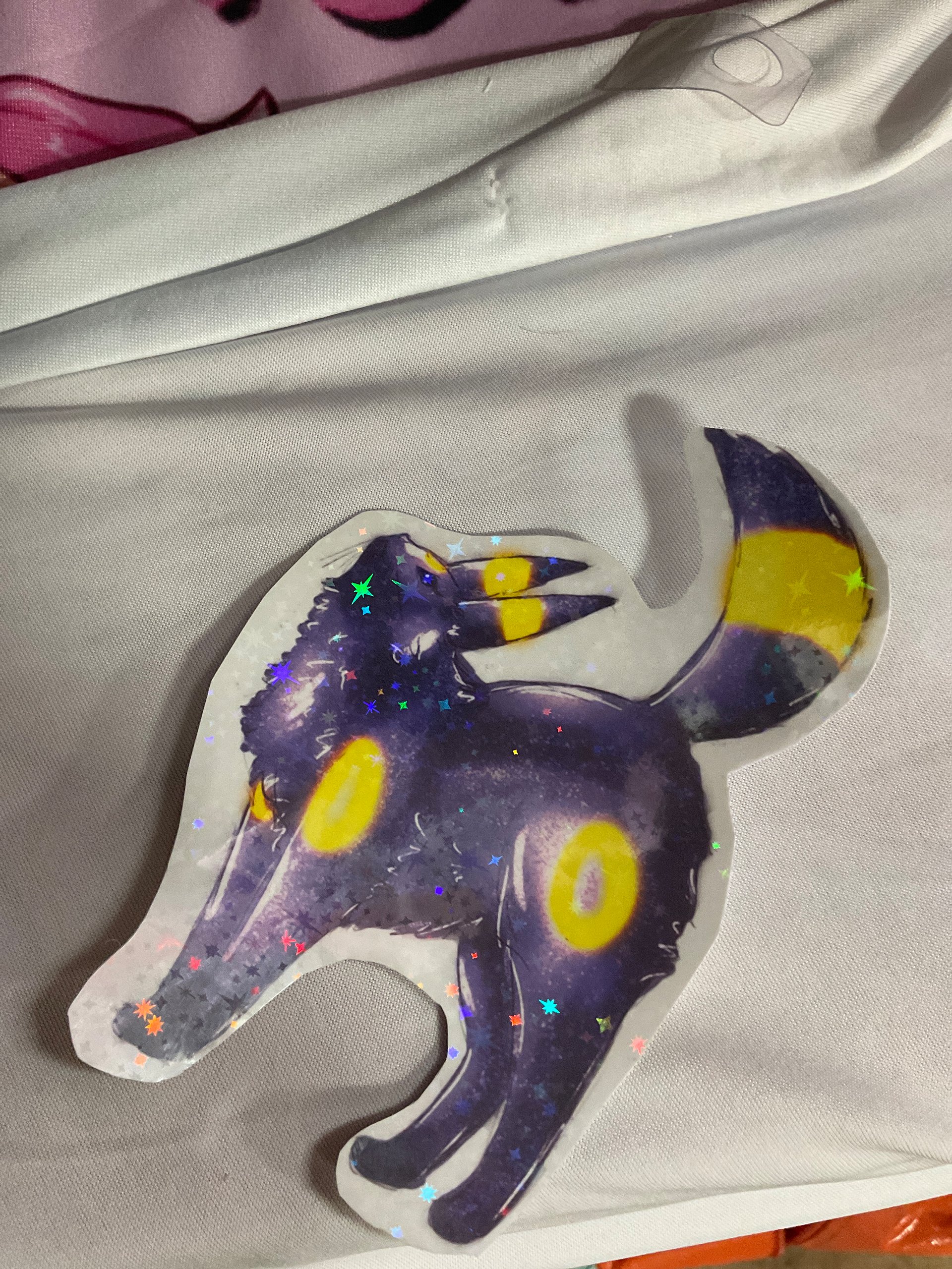 Glowing cat holo sticker product image (2)