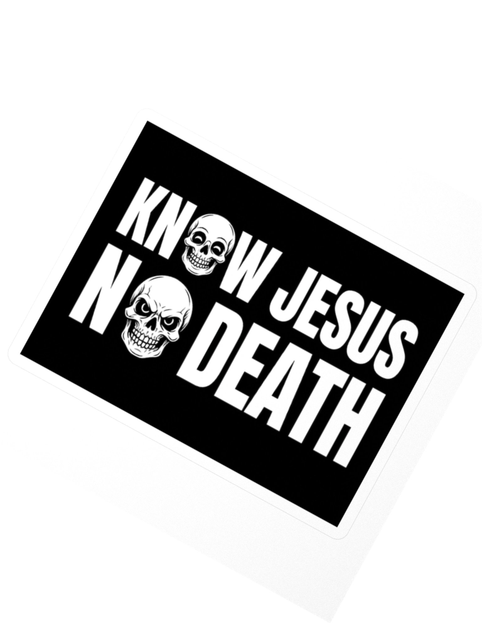 Know Jesus No Death Classic Sticker product image (4)