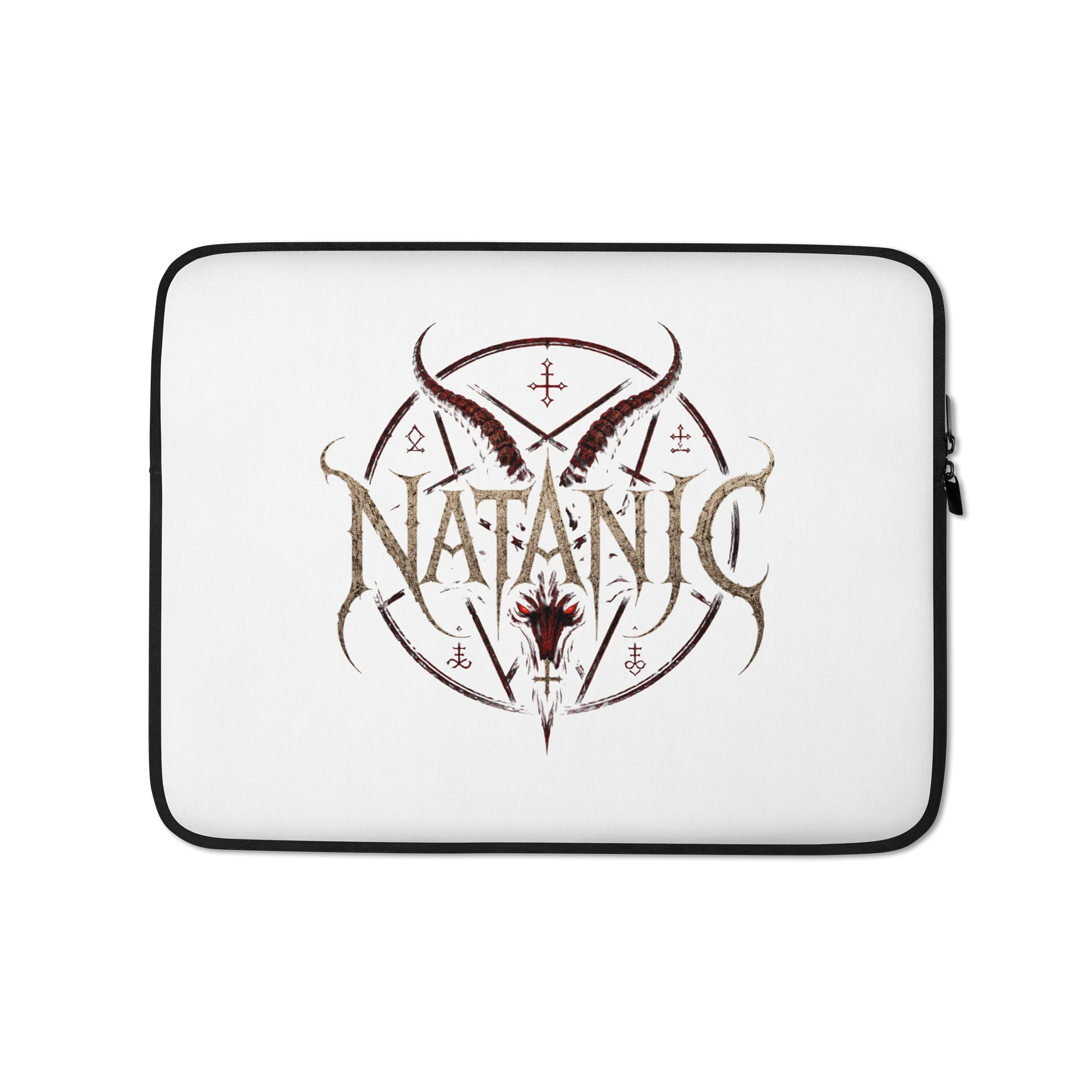 Natanic Pentagram Goat-Skull Laptop Sleeve product image (1)