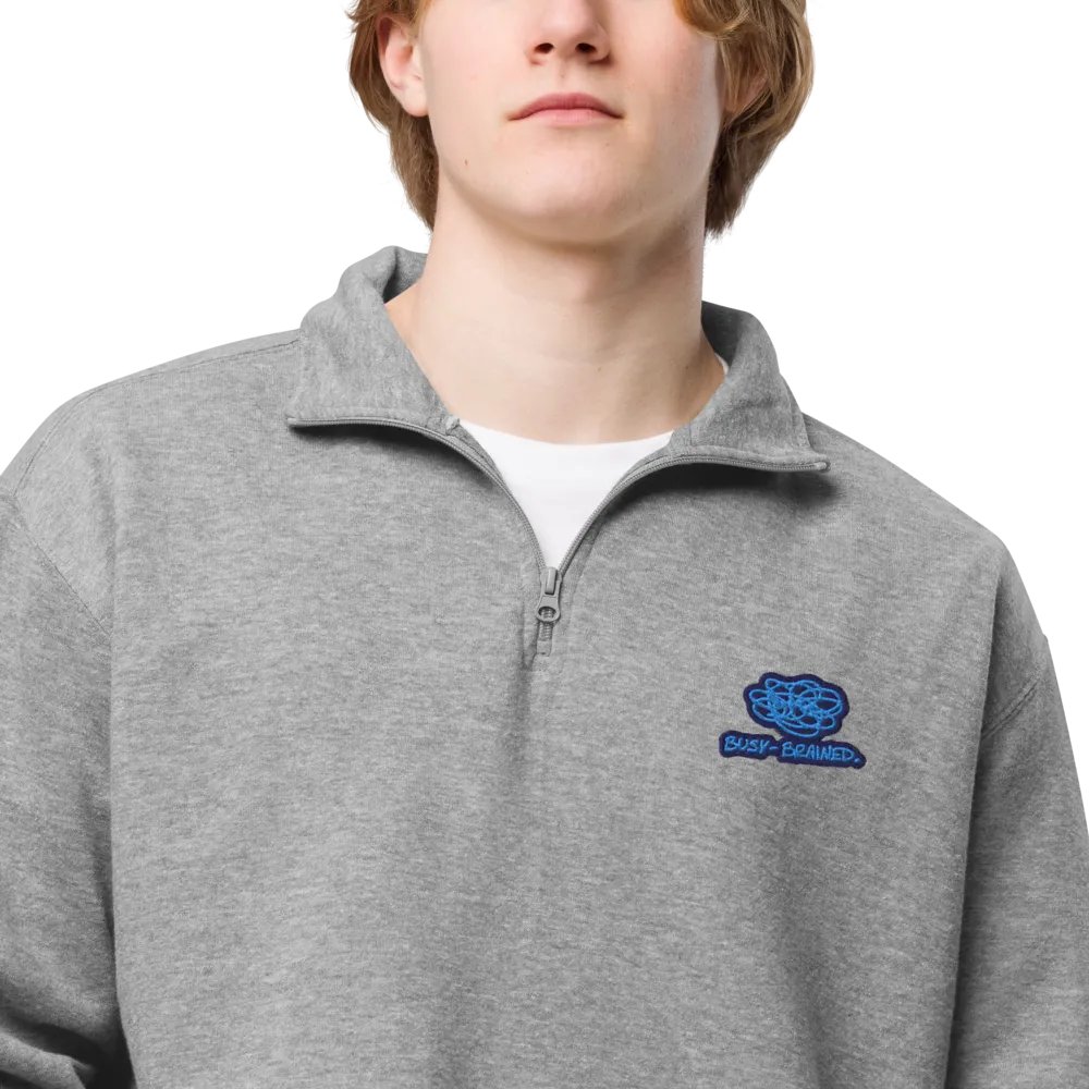 BUSY-BRAINED (electric design) embroidered quarter zip product image (10)
