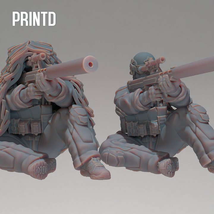 FSB Alpha Group Snipers - Modern Warfare Wargame Hobby Resin Scale Models product image (1)