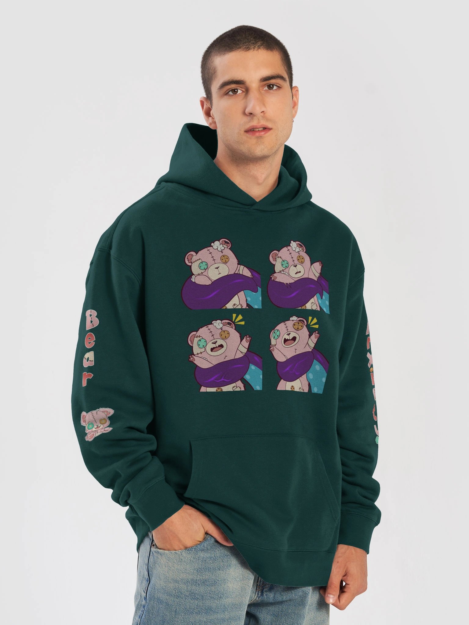 Anxiety Bear Tentacle Love Unisex Hoodie product image (7)