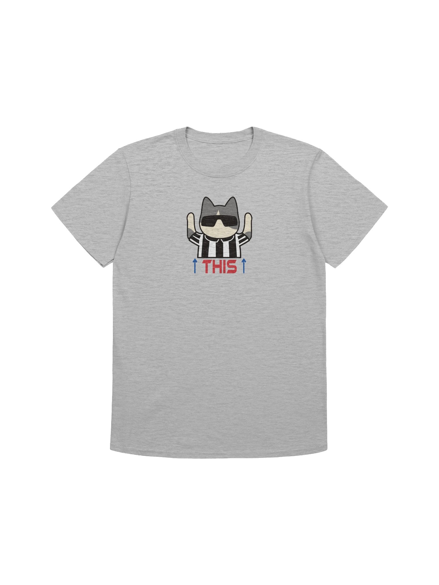 American Football Cat (THIS - touchdown signal) - Unisex Adult Super Soft Lightweight T-shirt product image (2)