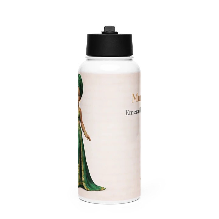 Emerald & Gold Queen Stainless Steel Water Bottle product image (1)