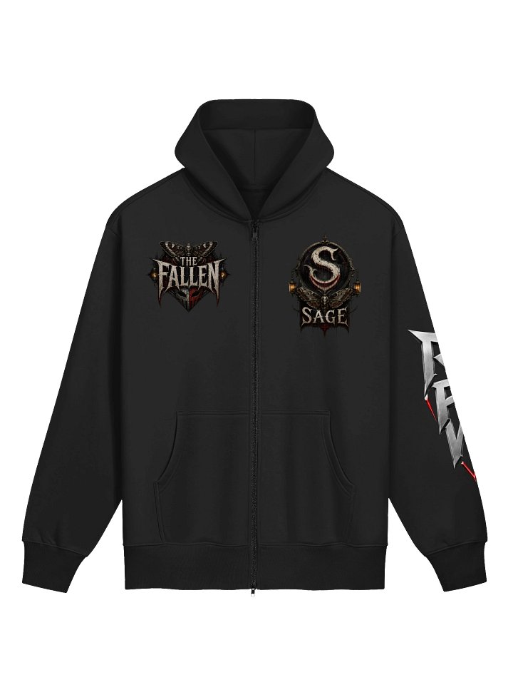 The Fallen Sage Gothic Emblem Zip Hoodie product image (1)