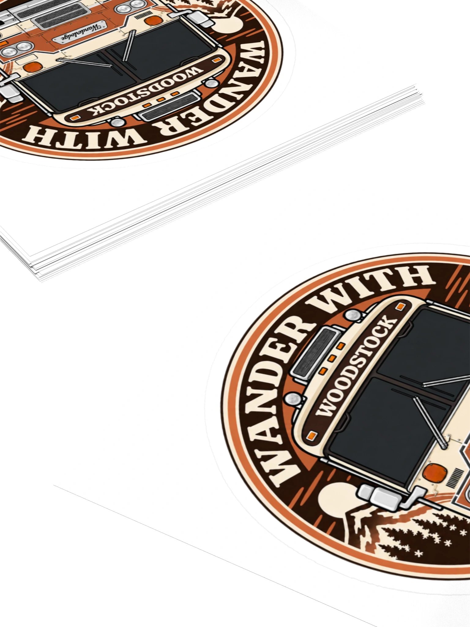 Woodstock Heritage Oval Sticker — Dark Windshield product image (4)