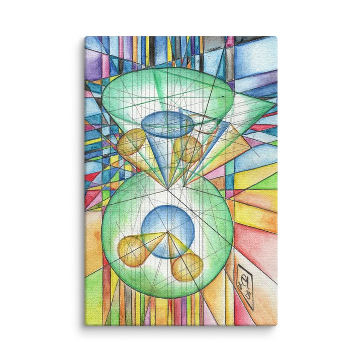 Poinsot's Gyroscope - Geometric Physics Art Canvas Print product image (1)