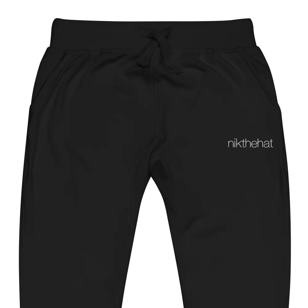 Embroidered Cotton Heritage Unisex Fleece Joggers • nik the hat product image (2)