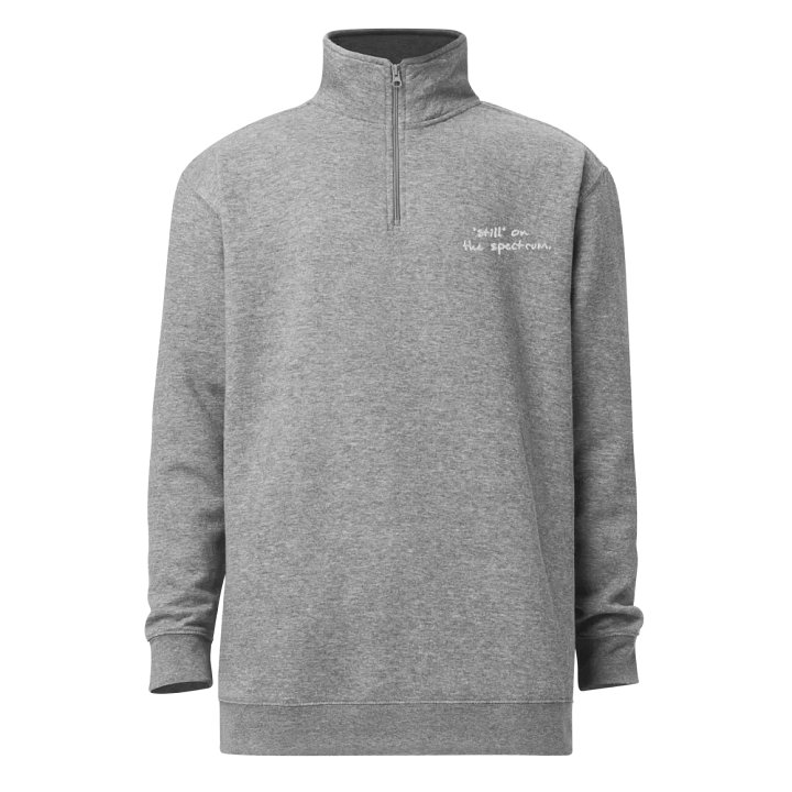 *still* on the spectrum. (white) embroidered quarter zip product image (7)