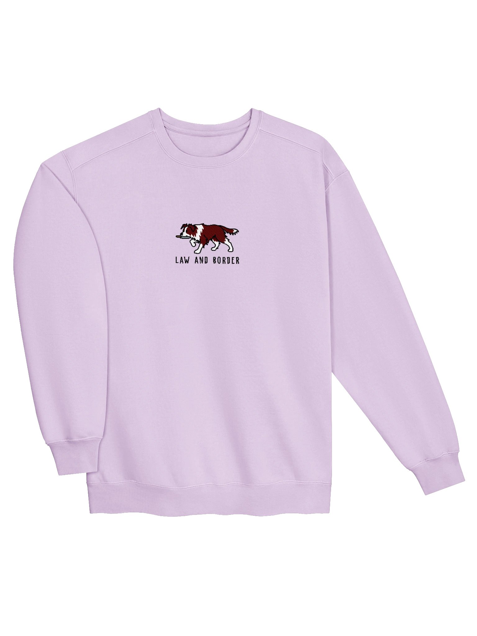 Law and Border Funny Chibi-Style Embroidered Premium Sweatshirt for Border Collie(Red & White) Owners product image (35)