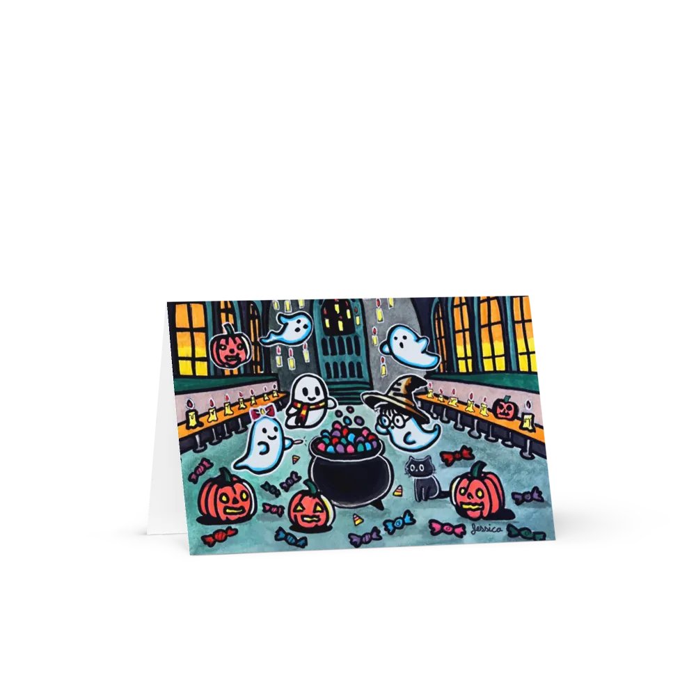 Enchanted Hall Feast Greeting Card product image (1)