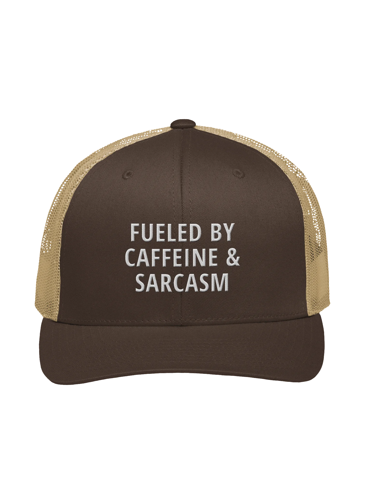 Fueled by caffeine & sarcasm. Trucker Hat product image (11)
