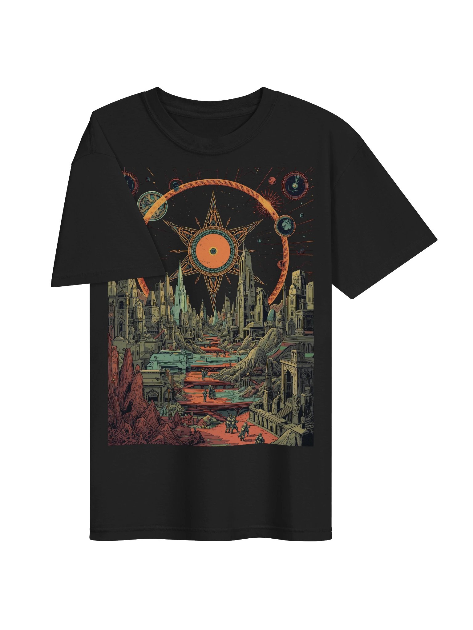 Cosmic City Portal Heavyweight T-Shirt product image (6)
