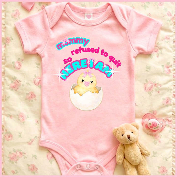 mommy refused to quit so HERE I AM🩷Super Soft🪽Onesie🩷 product image (1)