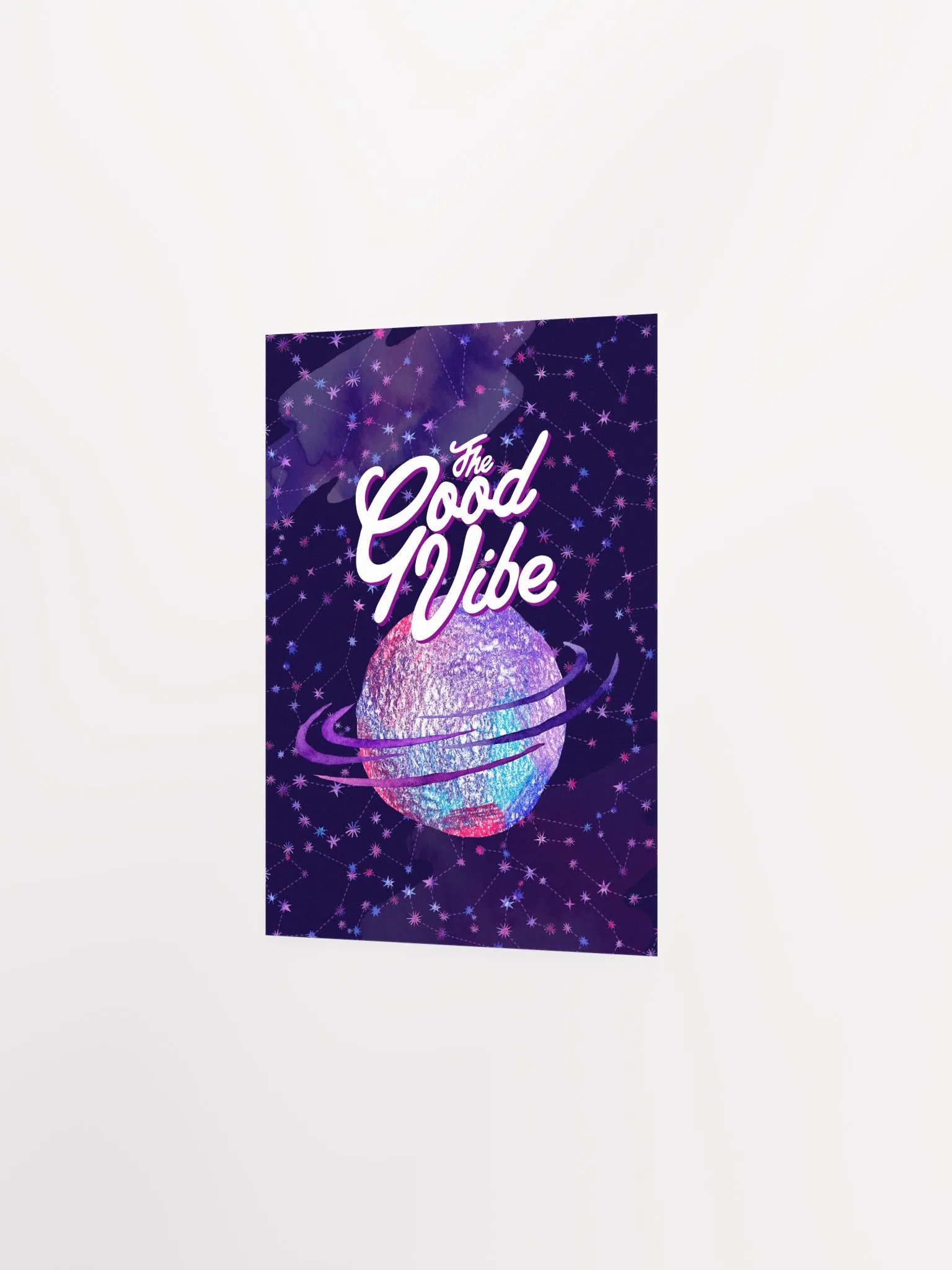 Good vibe [neon/synthwave/vaporwave/watercolor] — aesthetic watercolor poster, neon space poster, retrowave poster, motivation quotes product image (7)