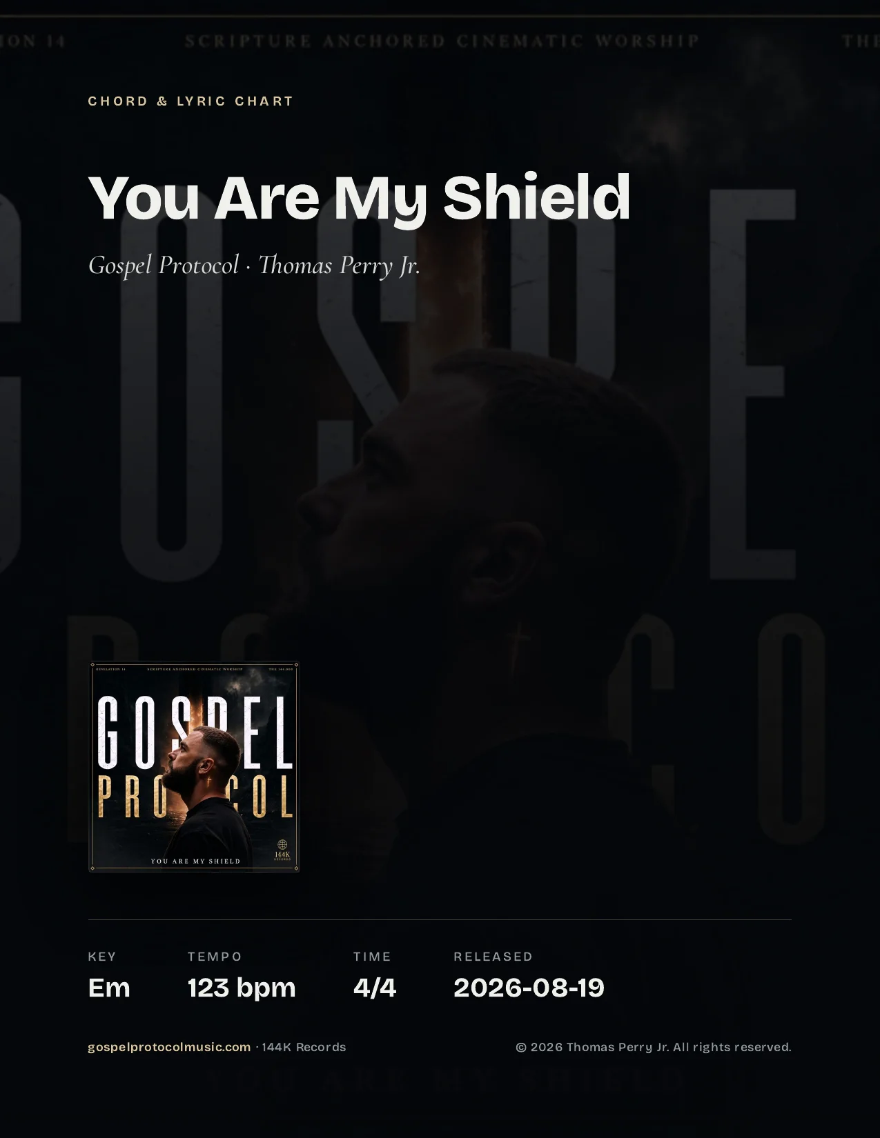 You Are My Shield — Chord & Lyric Chart product image (1)