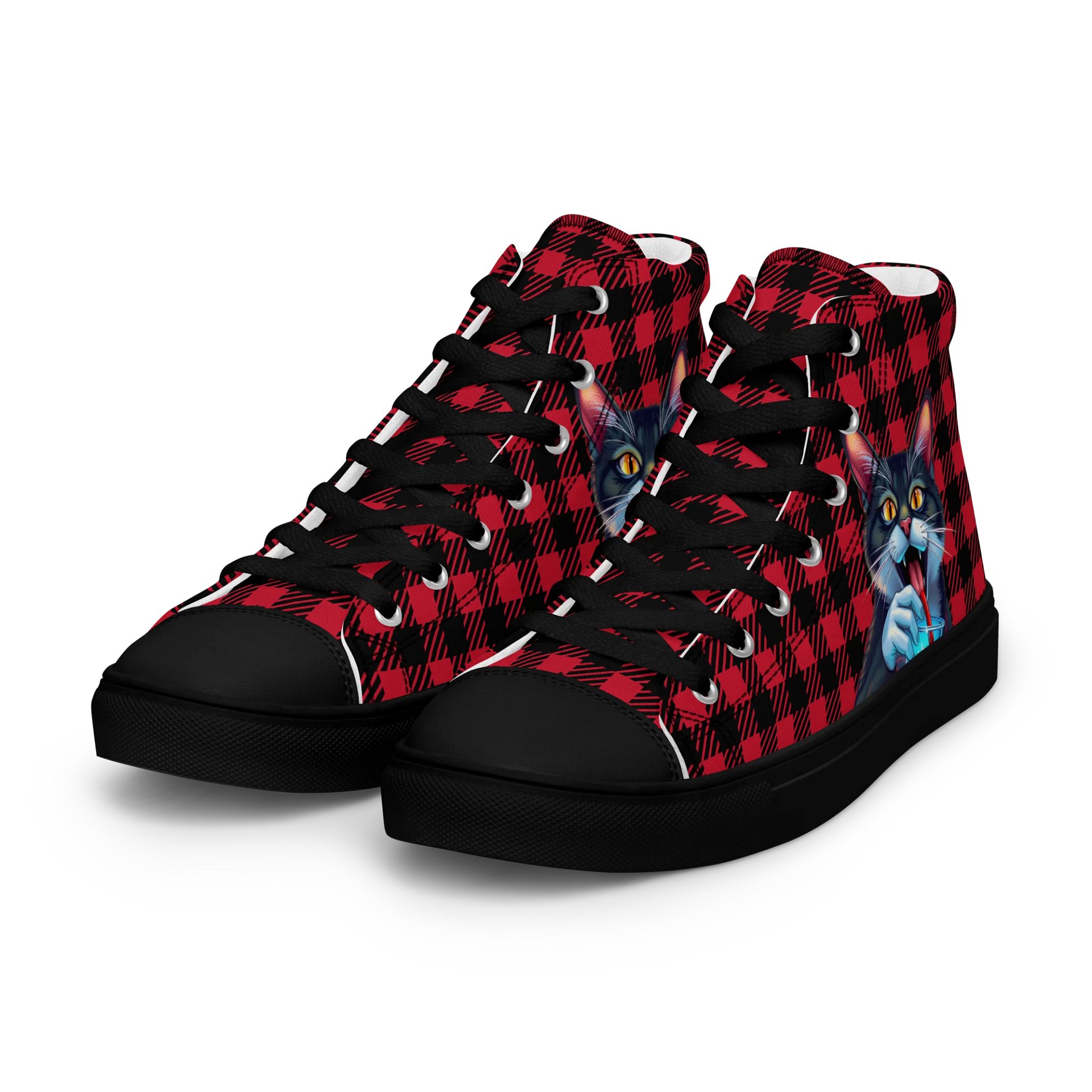 Men's High Top Canvas Shoes-Caffeine Goblin Energy product image (6)