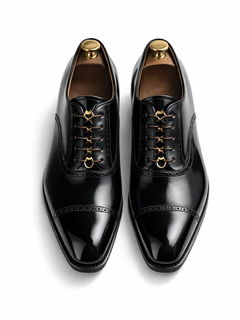Men’s Patent Leather Dress Shoes — Luxury Formal Lace-Up, Hand-Polished Finish product image (6)