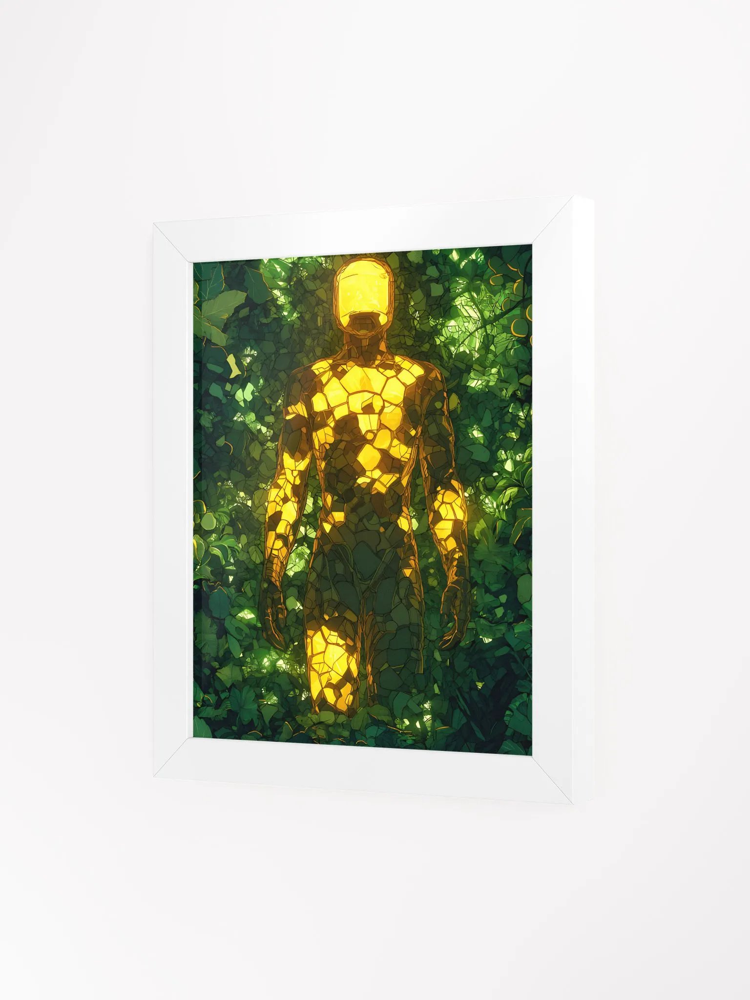 Framed art work, titled 