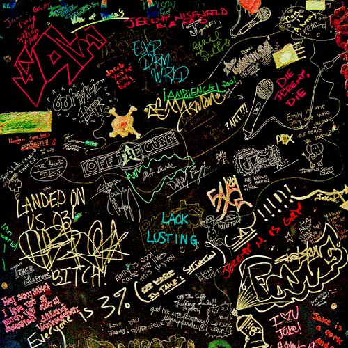 this is the infamous wall that was in the studio that i never asked anyone to sign, ever