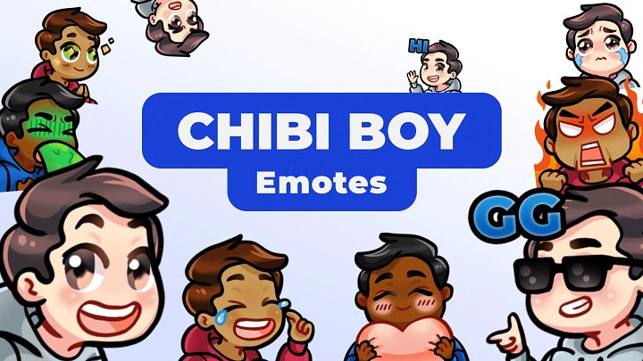 Chibi Boy Emotes 12-Pack product image (1)