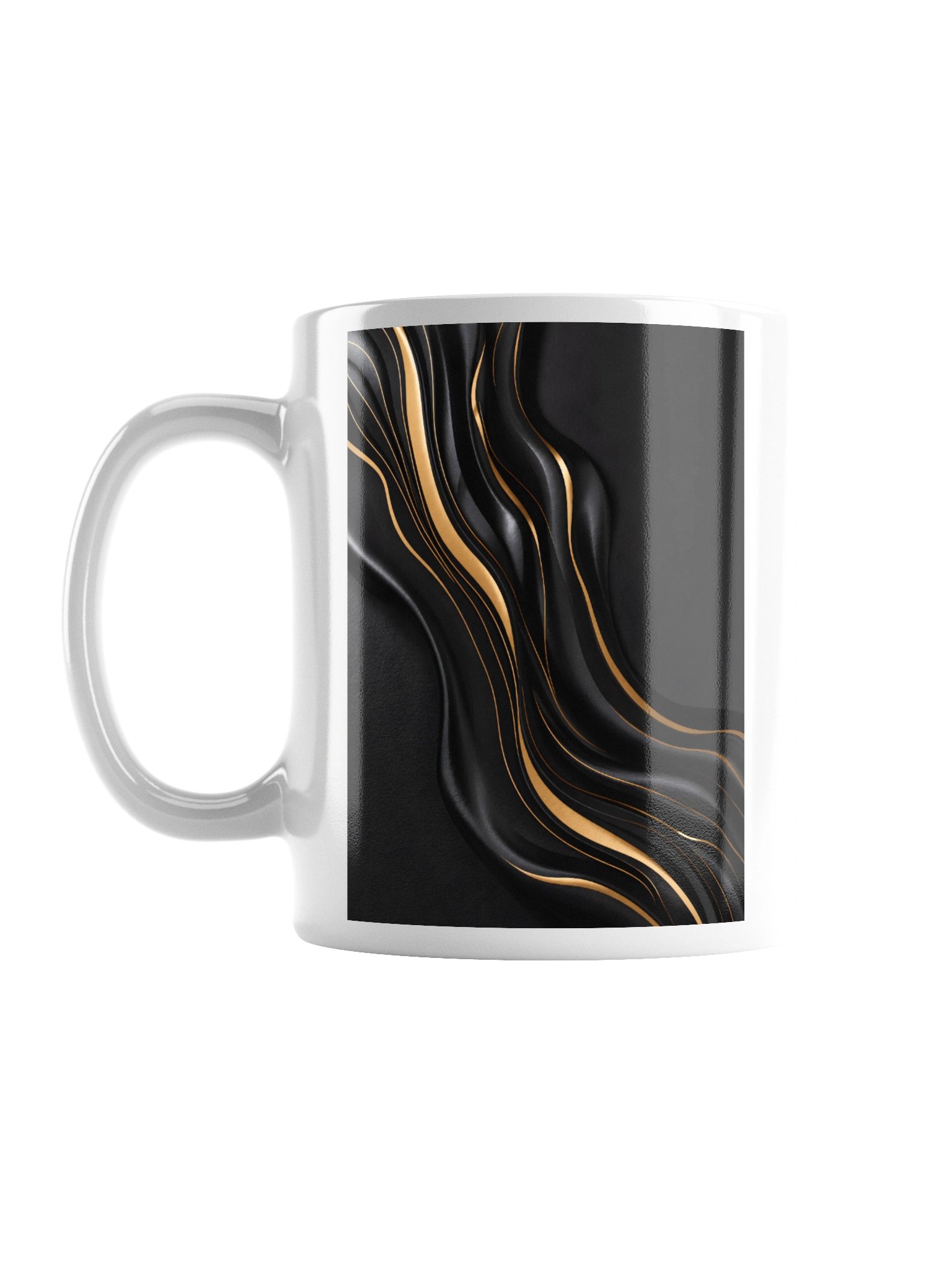 Midnight Gold Flow – Luxury Black & Gold Coffee Cup for Home & Office 20 oz product image (1)
