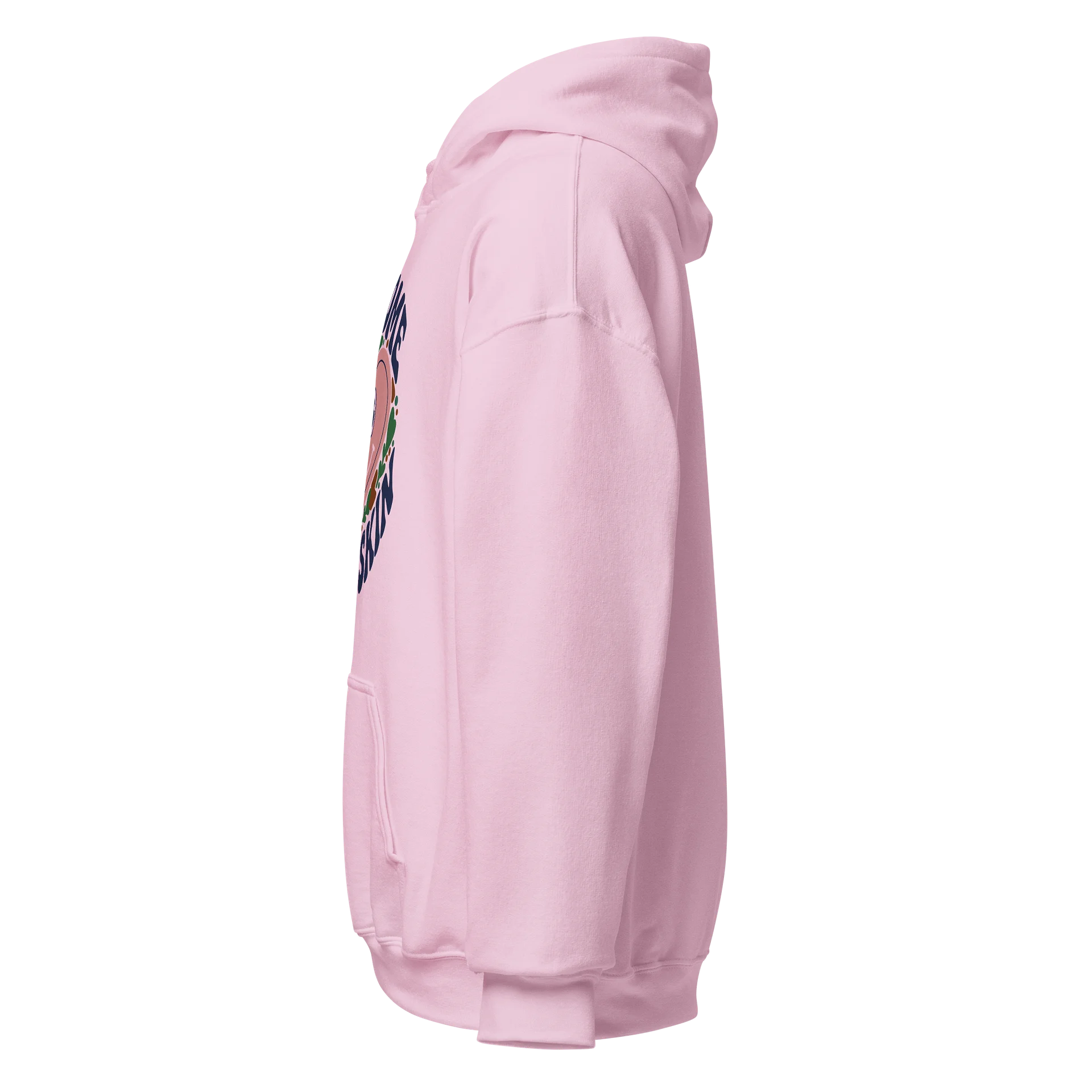 At Home In My Skin” Pink Classic Unisex Hoodie product image (3)