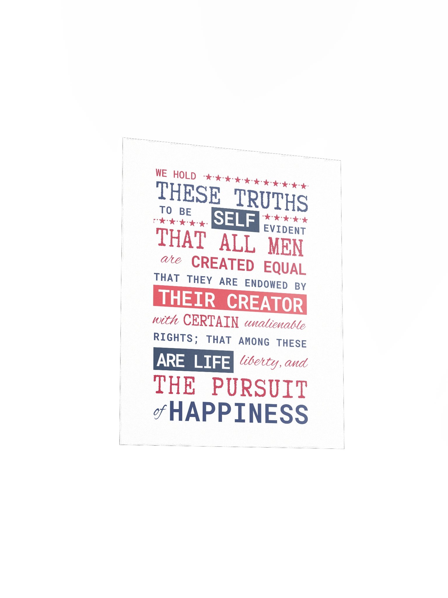 Declaration of Independence Quote — Patriotic Wall Poster product image (5)