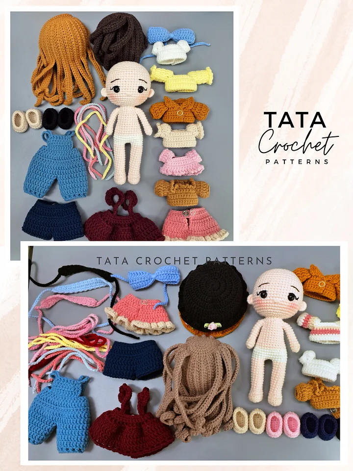 PDF -♡- Doll Dress Up & Transformation -♡- Amigurumi Doll Crochet Pattern product image (2)