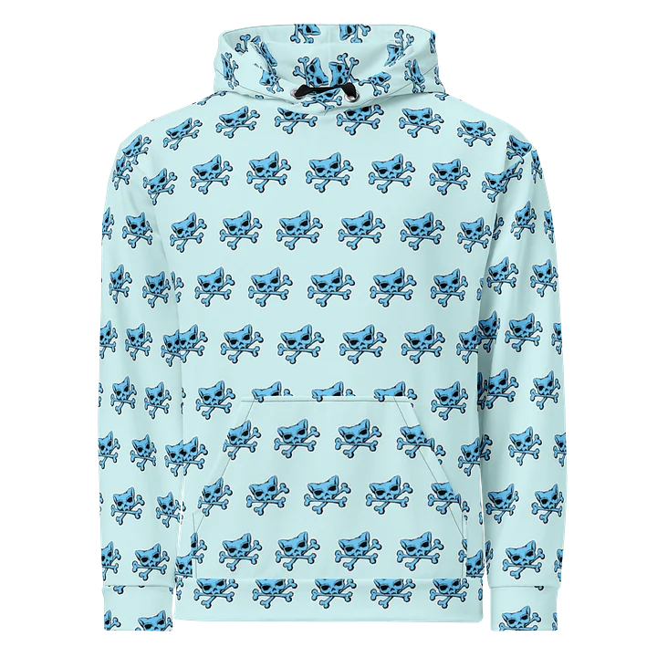 (Light Mode) Blue Kat Skull Hoodie product image (1)