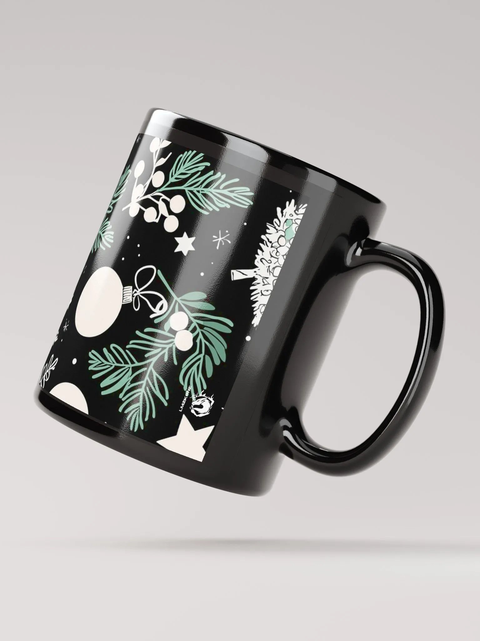 Holiday Magic Black Glossy Mug product image (6)